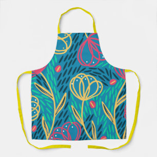 Tablier de jardinier floral coloré rose menthe ble