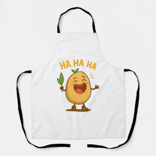 Tablier de la pomme de terre riante drôle