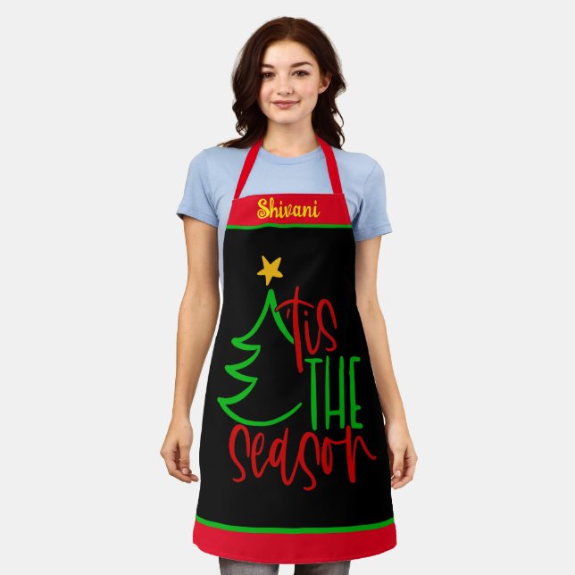 Tablier de la saison - Cadeau de Noël de vacances (Porté)