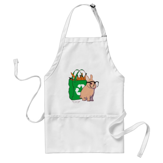 Tablier de lapin de hippie (sans texte) (Devant)