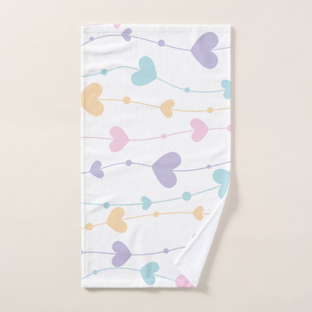 Tablier de main en coeur pastel - Douce esthétique (Serviette à main)