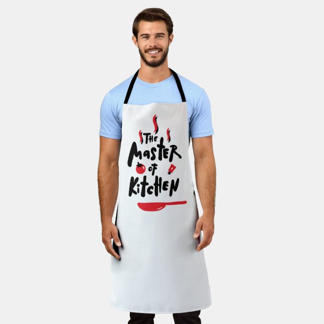 Tablier de Maîtrise de Cuisine : Dessin de Délice  (Porté)