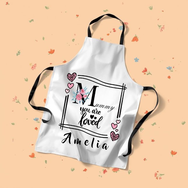 Tablier de maman floral personnalisé (Créateur téléchargé)