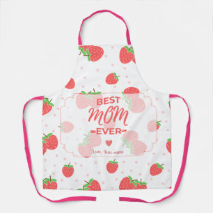 Tablier de maman personnalisé aux fraises