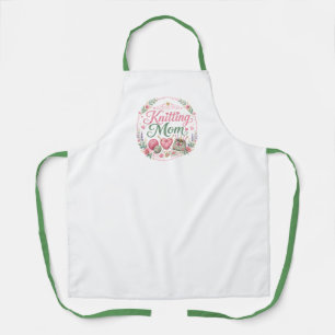 Tablier de maman tricotant