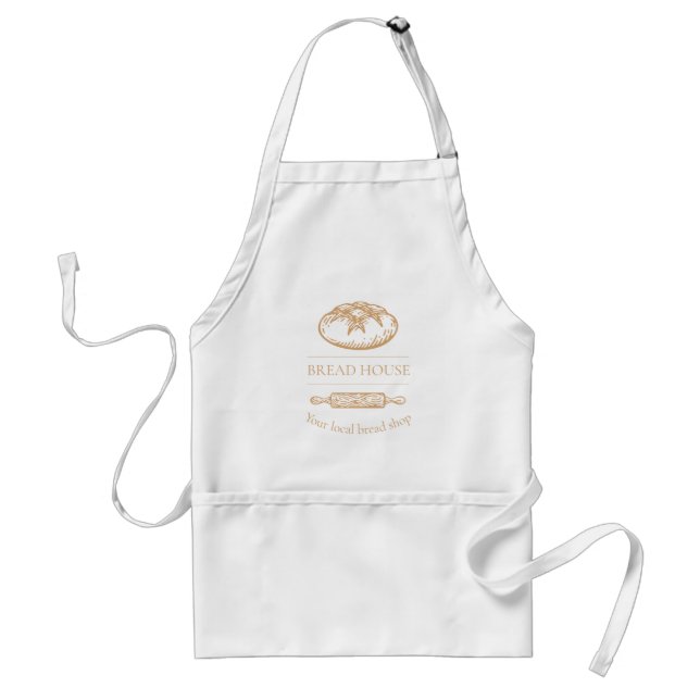Tablier de marque minimal pour boulangeries (Devant)