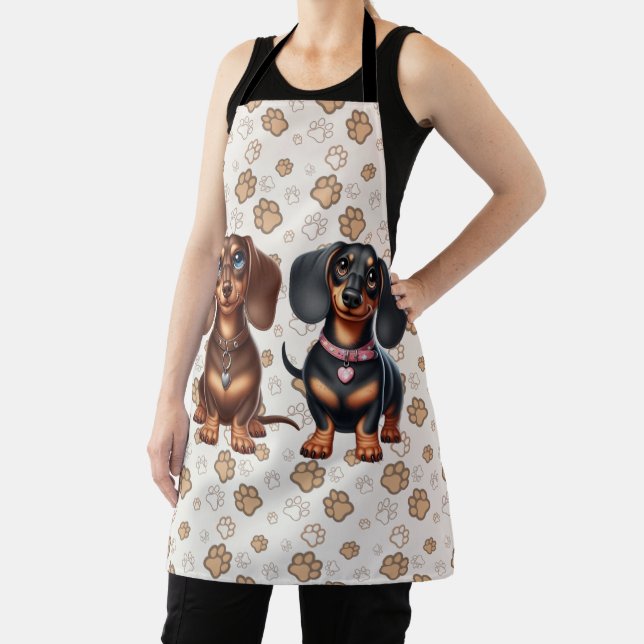 Tablier De mignons amis dachshund (Insitu)