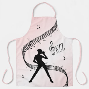 Tablier de musique rose de danse de jazz