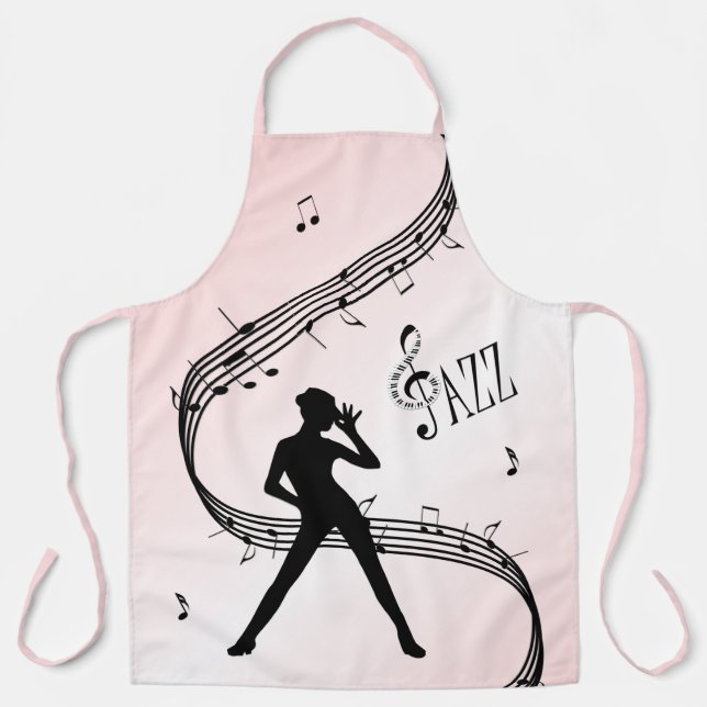 Tablier de musique rose de danse de jazz (Recto)