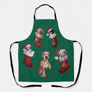 Tablier de Noël Chaussette de Chien