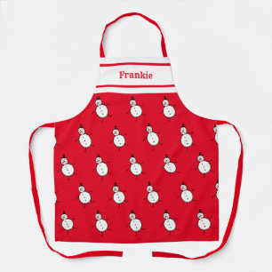 Tablier de Noël personnalisé Snowman