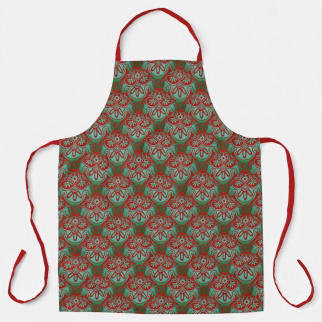 Tablier de Noël rouge et vert (Recto)