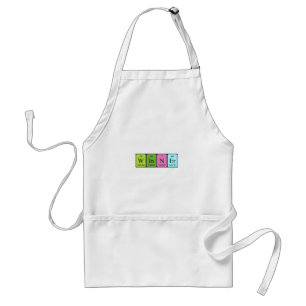 Tablier de nom de table périodique du gagnant