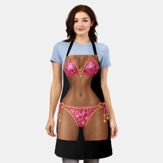 Tablier de nouveauté en bikini à paillettes diaman