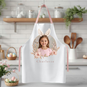 Tablier de Pâques personnalisé avec photo du lapin