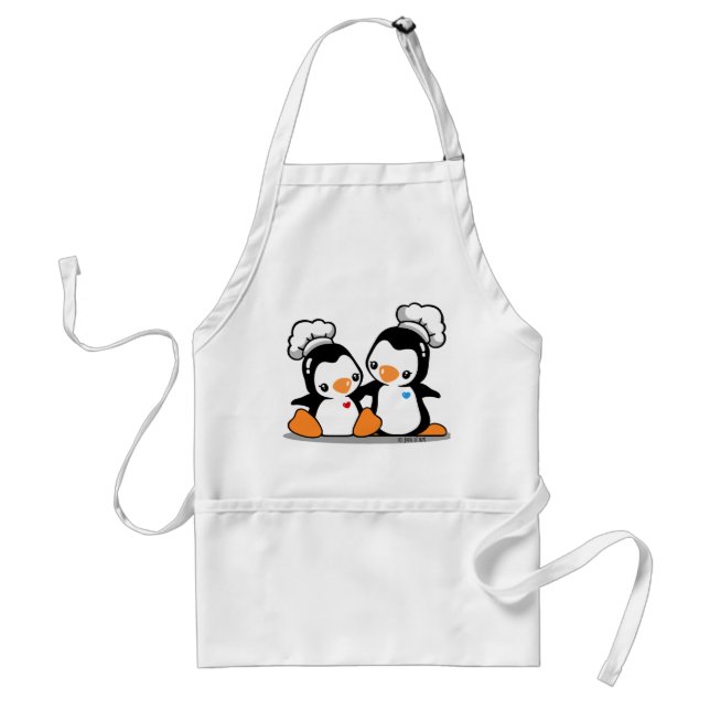 Tablier de pingouins de chef (Devant)