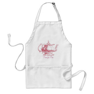 Tablier de pot de thé rose