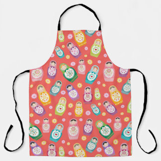 Tablier de poupée russe coloré