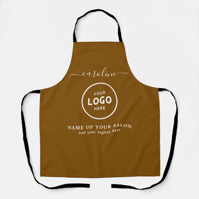 Tablier de salon moderne tendance avec logo (Recto)