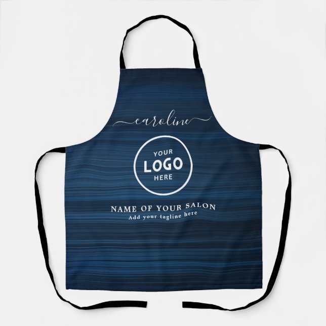 Tablier de salon moderne tendance avec logo (Recto)