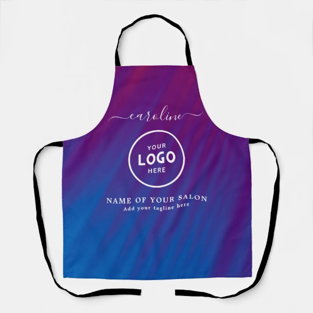 Tablier de salon moderne tendance avec logo (Recto)