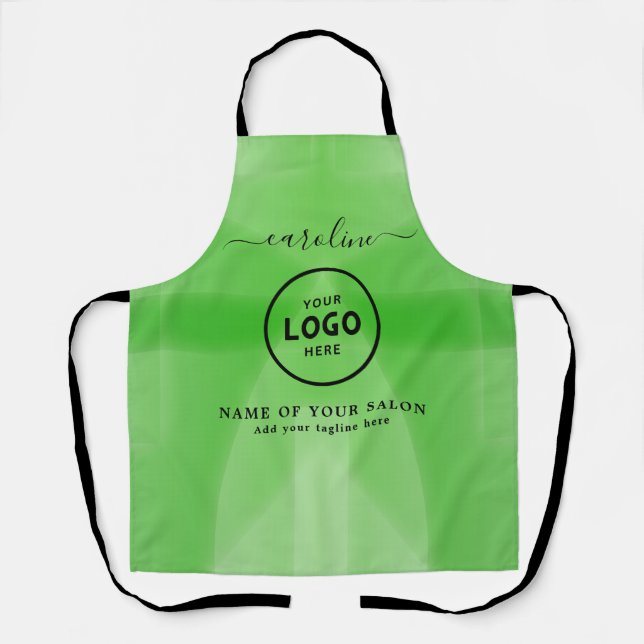 Tablier de salon moderne tendance avec logo (Recto)