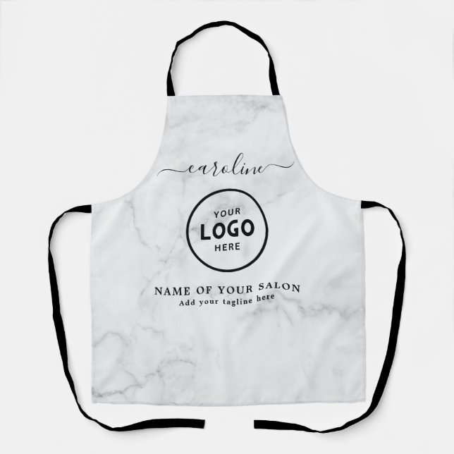 Tablier de salon moderne tendance avec logo (Recto)