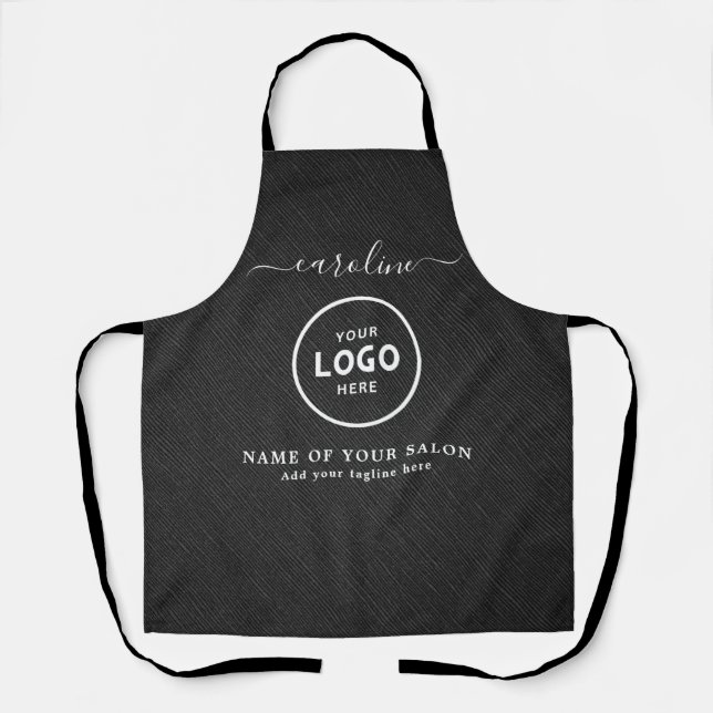 Tablier de salon moderne tendance avec logo (Recto)