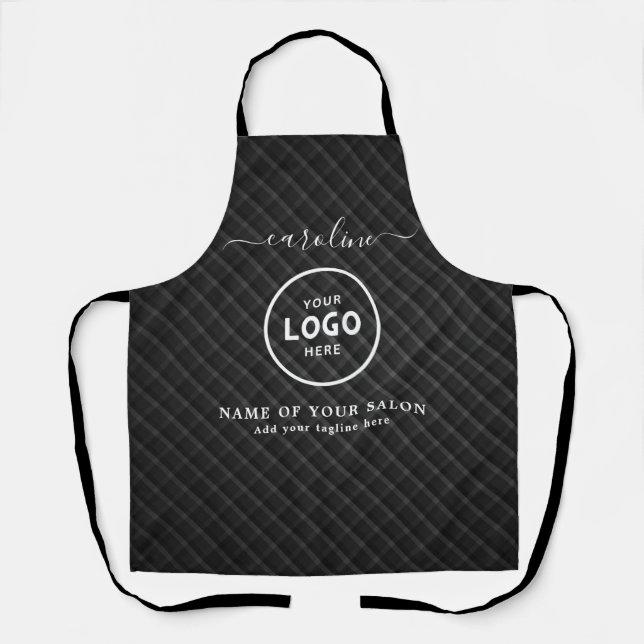 Tablier de salon moderne tendance avec logo (Recto)