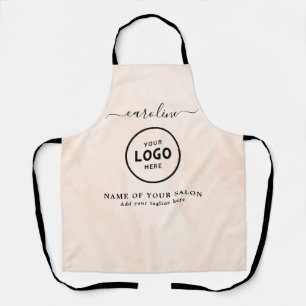 Tablier de salon moderne tendance avec logo
