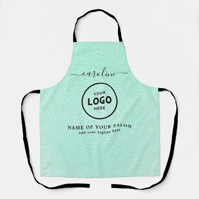 Tablier de salon moderne tendance avec logo (Recto)