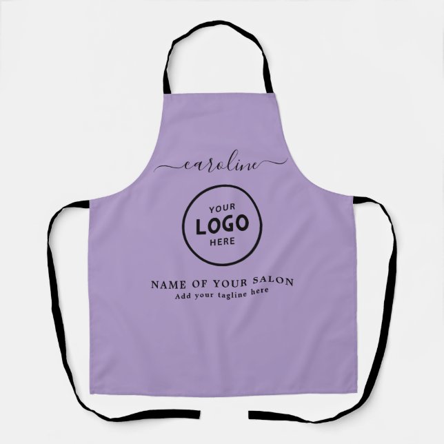 Tablier de salon moderne tendance avec logo (Recto)
