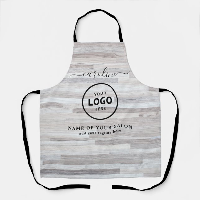 Tablier de salon moderne tendance avec logo (Recto)