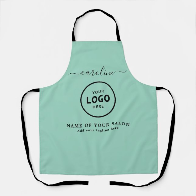 Tablier de salon moderne tendance avec logo (Recto)