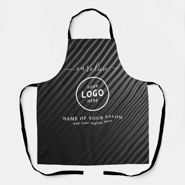 Tablier de salon moderne tendance avec logo (Recto)