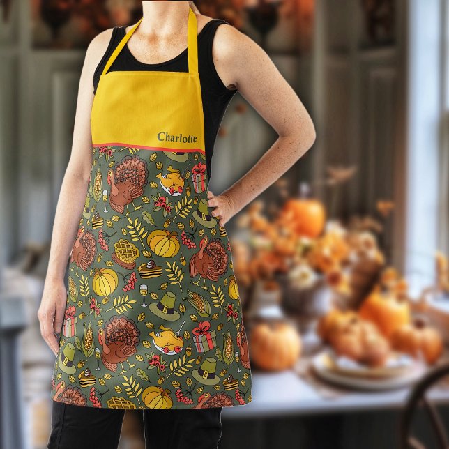Tablier de Thanksgiving d'automne confortable (Créateur téléchargé)