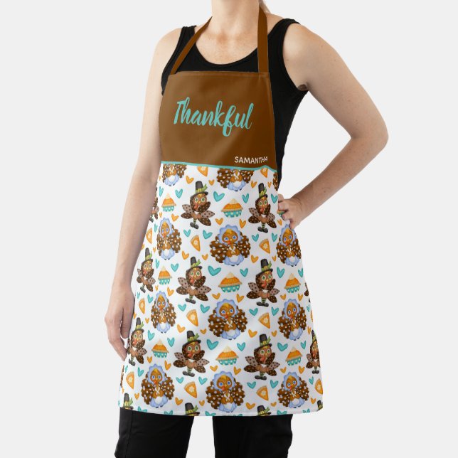 Tablier de Thanksgiving dinde et tarte (Insitu)