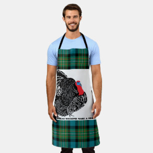 Tablier de Thanksgiving tartan dinde