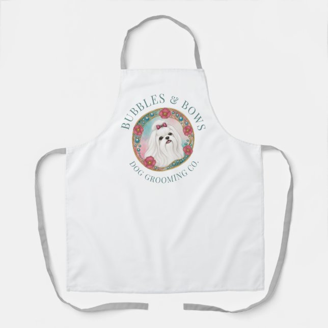 Tablier de toilettage pour chien maltais | Deluxe  (Recto)