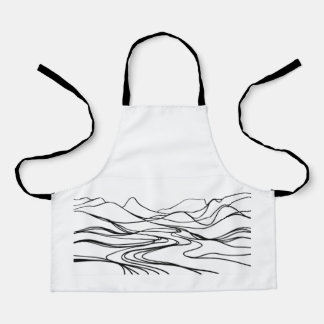 Tablier de tranquillité zen monochromatique