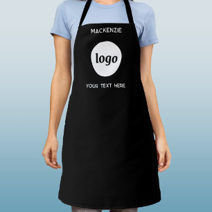 Tablier de travail avec logo et texte simple