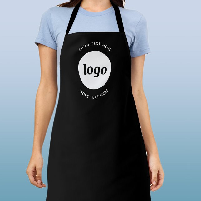 Tablier de travail avec logo simple et texte (Logo with text business promotional or uniform apron)