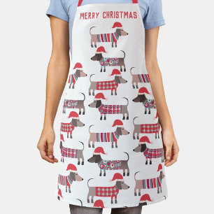 Tablier de vacances de Noël pour chien saucisse Da