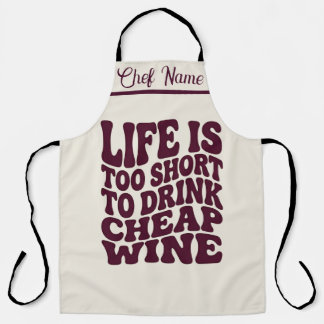 Tablier de vin La vie est trop courte - Cadeau à l