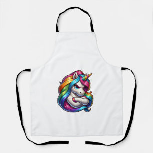Tablier Débardeur d'art de licorne avec crinière arc-en-ci