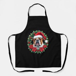 Tablier Débardeur drôle de Noël Bouledogue Anglais