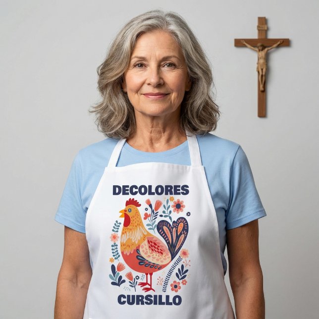 Tablier DeColores Cursillo Art Populaire Coq Chrétien (Créateur téléchargé)