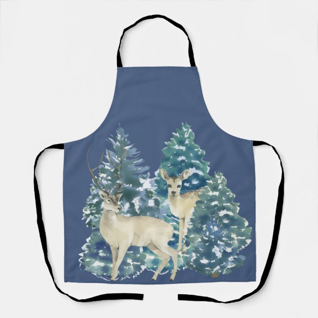 Tablier Décor de Noël rustique pour la maison avec des cer (Recto)
