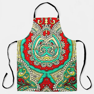Tablier Décor néon arabesque : style années 80.
