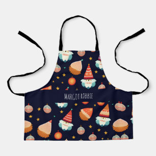 Tablier Décorations de Noël du Père Noël Motif rétro